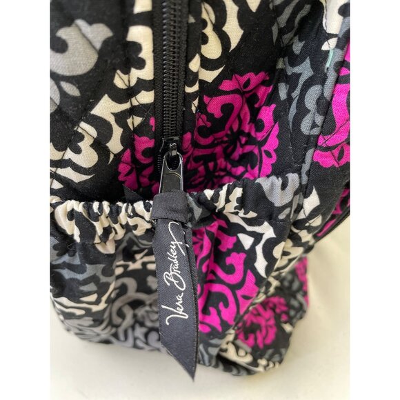 Vera Bradley Canterberry Magenta Women\'s Black Pink Floral Back Pack SKU 6091 main image 8
